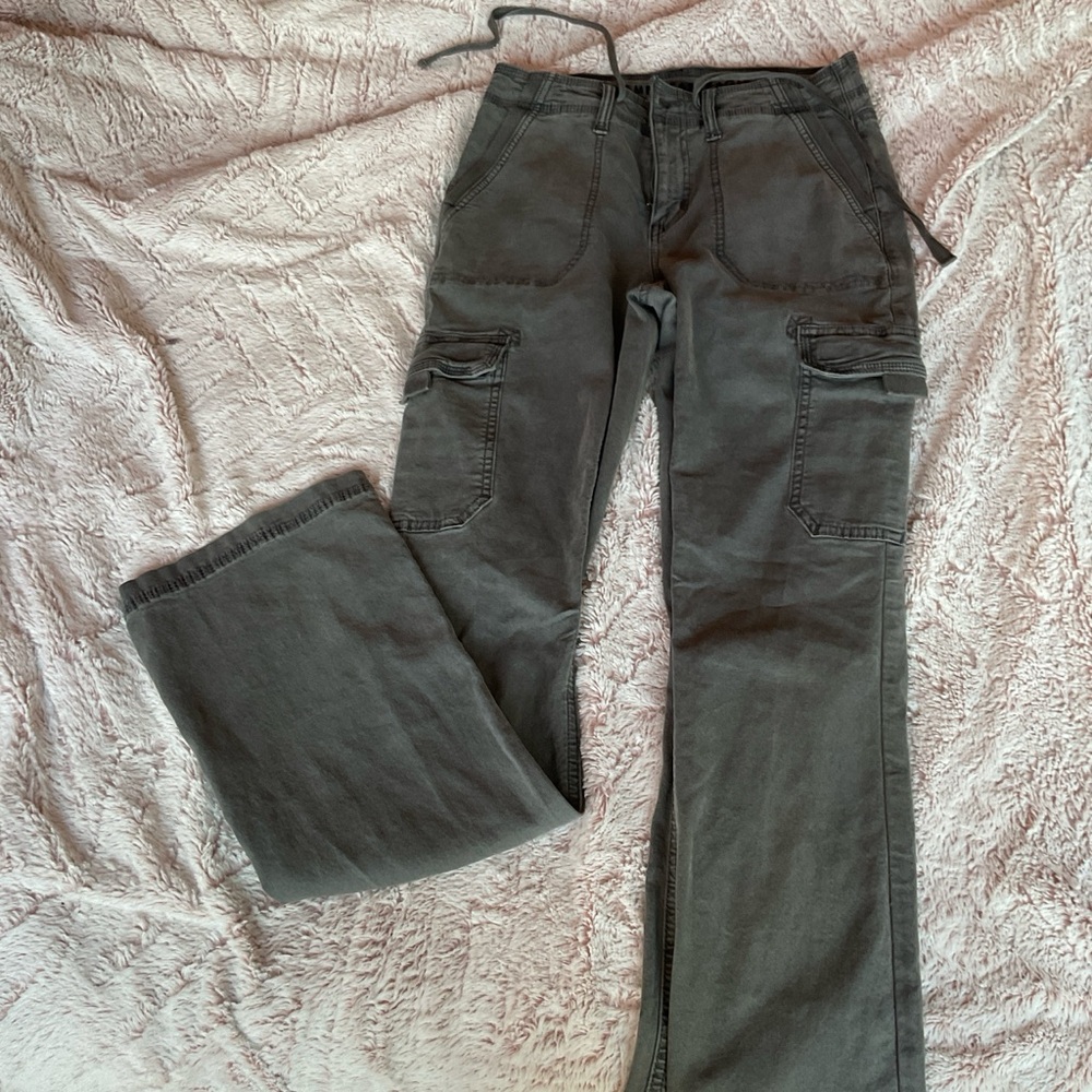 American Eagle Outfitters Dark Gray Flare Jeans